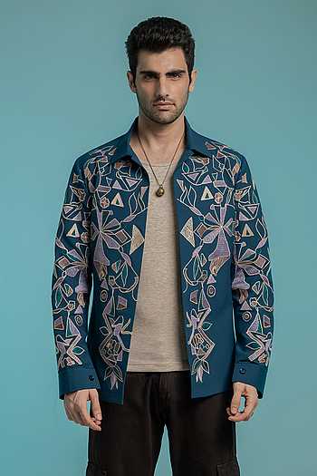 Savio Thread Embroidered Shacket