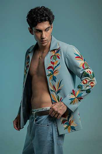 Halcyon Thread Embroidered Shacket