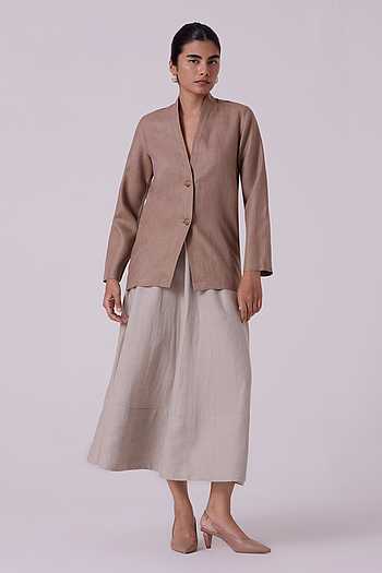 Darcy Brown Linen Jacket