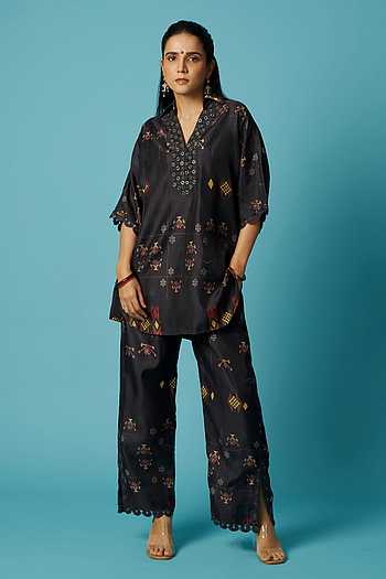 Printed Short Kurta & Pant Set