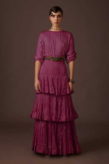 Ruched Top & Skirt Set
