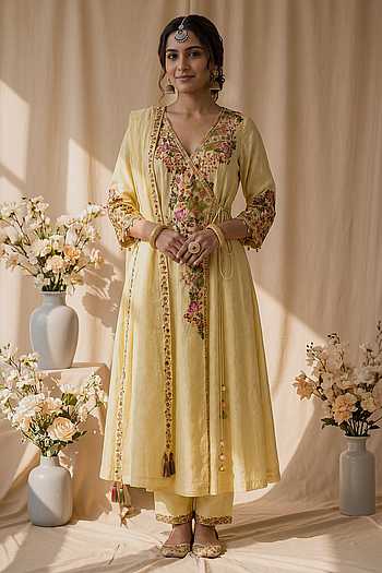 Resham Embroidered Angarkha Set