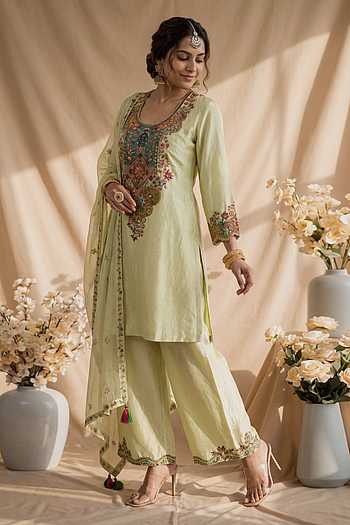Embroidered Kurta Pant Set