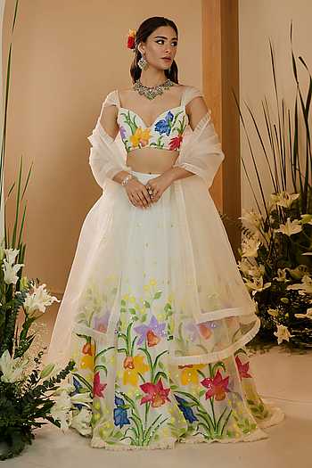 Eden Sequin Gathered Embroidered Lehenga