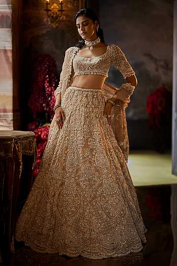 Pearl Embroidered Lehenga Set