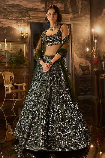 Mirror Embroidered Lehenga Set