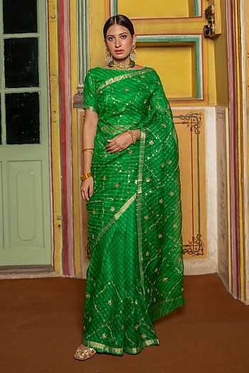 Hand Embroidered Saree With Blouse