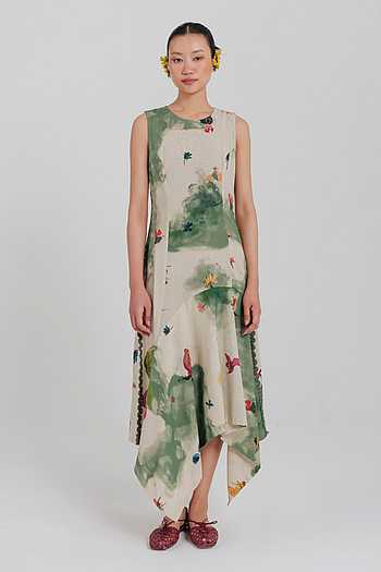 Sway Asymmetric Printed Dress