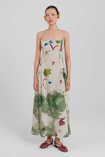 Sway Printed Pleated Dress