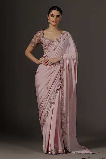Hand Embroidered Saree & Blouse