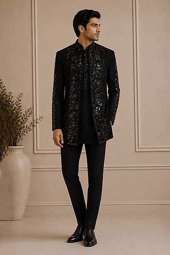 Embellished Sherwani & Kurta Set