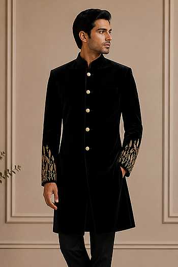 Leaf Embroidered Sherwani