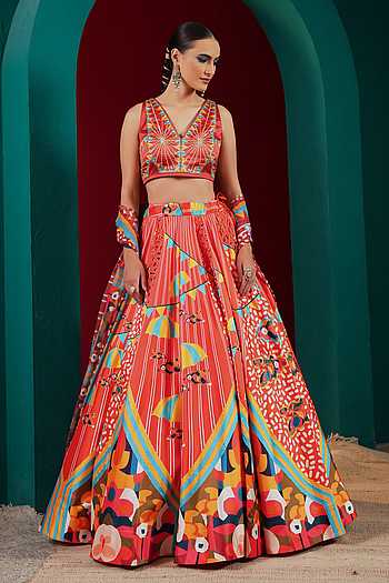 Princess Valentina Printed Lehenga Set