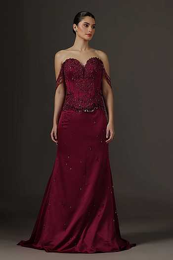 Embroidered Corset & Skirt Set