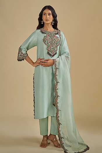 Dori Embroidered Kurta Pant Set