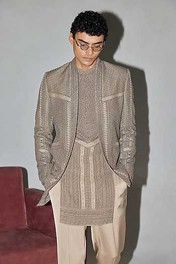 Baroque Embroidered Jacket Kurta Set