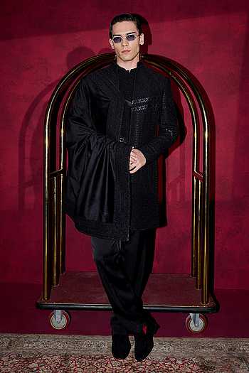 Chikankari & Dori Work Achkan Set