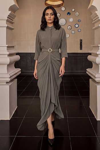 Dove Waldorf Pleated Dress