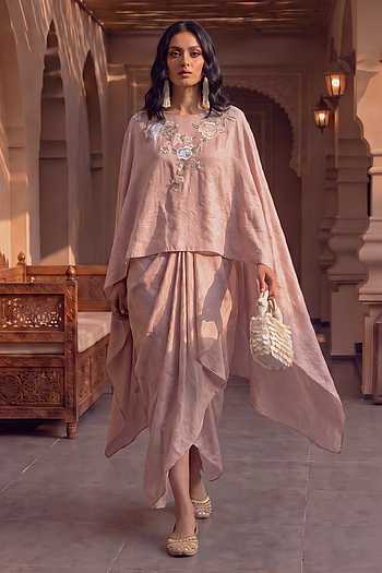 Parsi Embroidered Skirt Cape Co-ord Set
