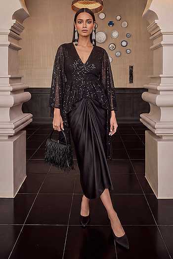 Spartan Cape & Draped Dress Set