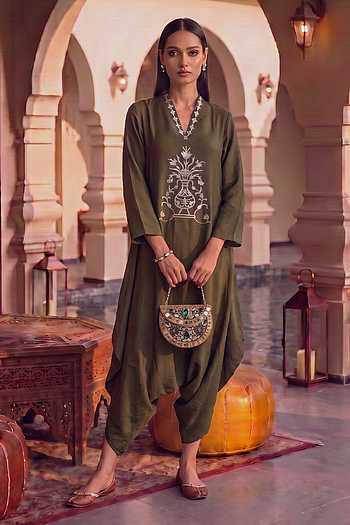 Olive Muse Leather Patchwork Jumpsuit