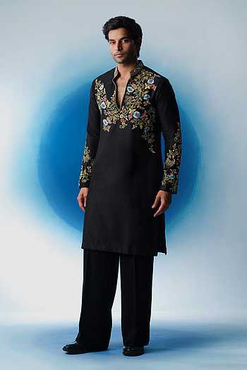 Twilight Bloom Embroidered Kurta Set