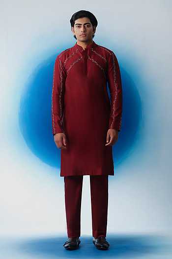 Scarlet Garden Embroidered Kurta Set