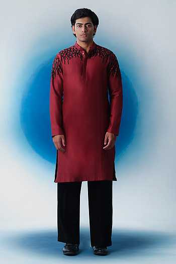 Bordeaux Canopy Embroidered Kurta Set