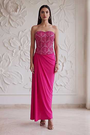 Embroidered Corset & Skirt Set