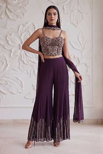 Embroidered Blouse Sharara Set