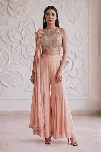 Embroidered Blouse Sharara Set