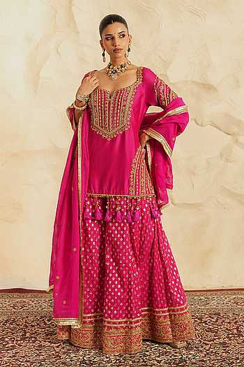 Gulbahaar Embroidered Kurta Gharara Set