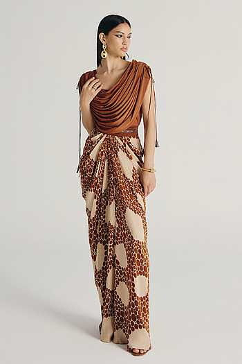 Ziva Draped Top & Skirt Set