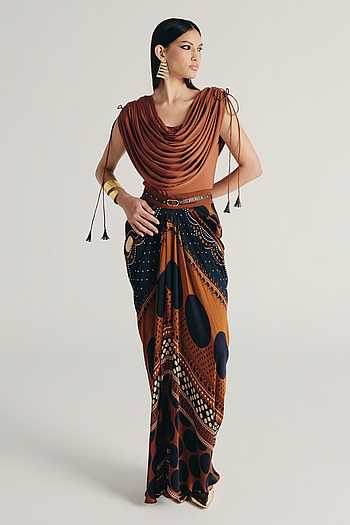 Kazmi Printed Skirt & Top Set