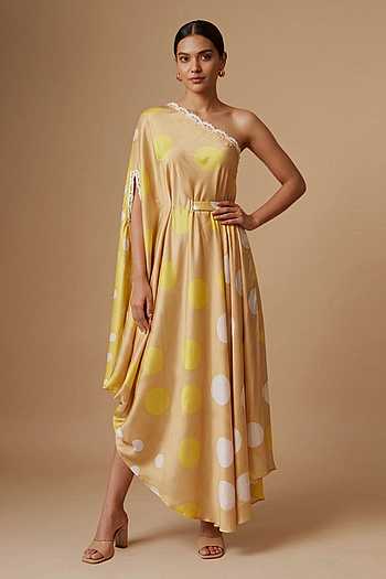 Polka Dot Satin Dress & Belt