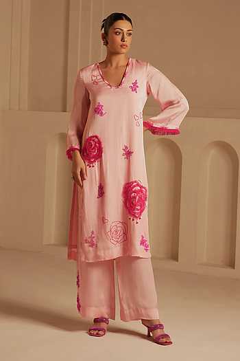 Embroidered Kurta & Pant Set