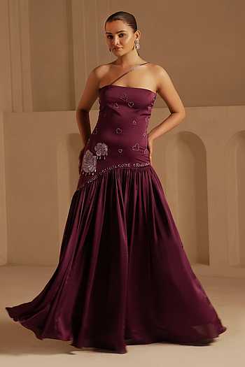 Satin One-Shoulder Dress