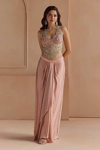 Tissue Silk Top & Skirt Set