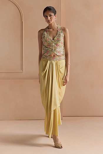 Embroidered Top & Skirt Set