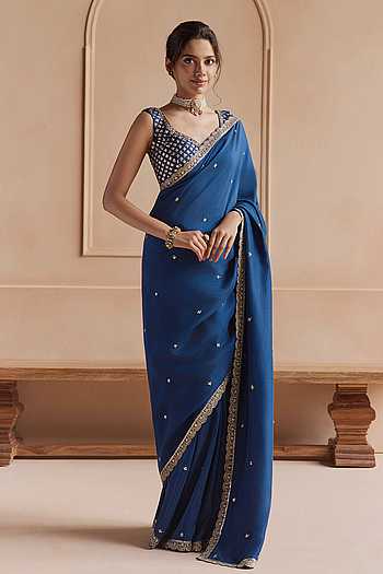 Zardozi Work Saree & Blouse Set