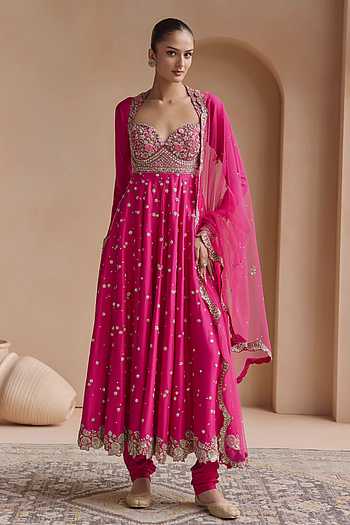 Embroidered Anarkali Set