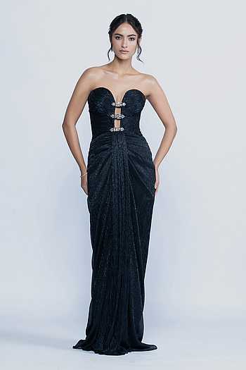 Midnight Muse Draped Gown