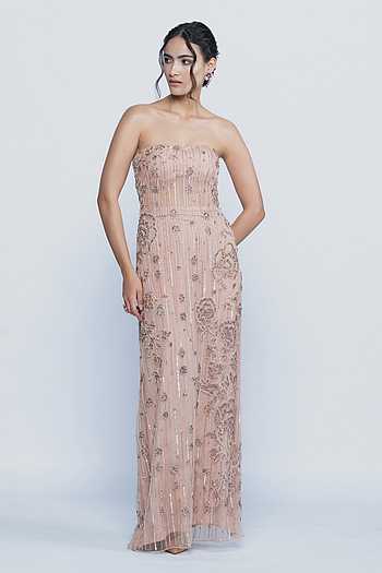 Blush Etoile Embellished Gown