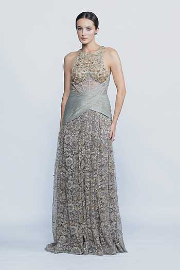 Sage Royale Embellished Gown