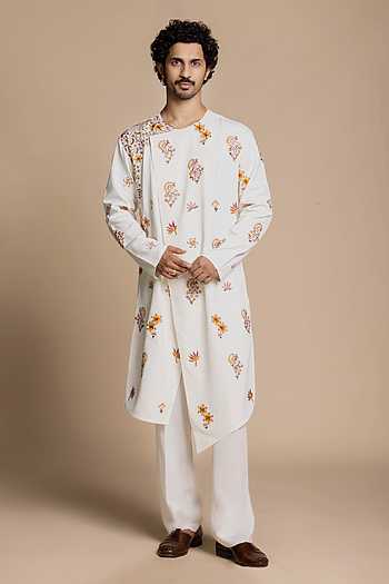 Embroidered Angarkha Kurta & Pant Set