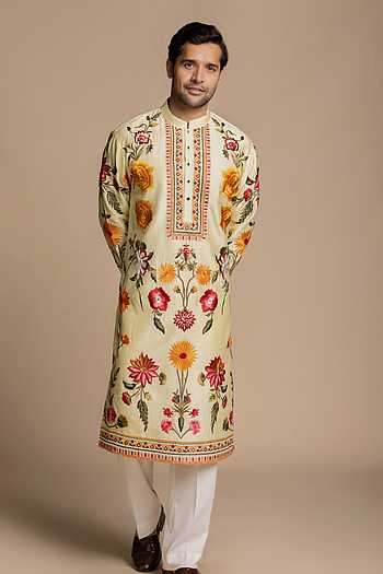 Floral Embroidered Kurta & Pant Set