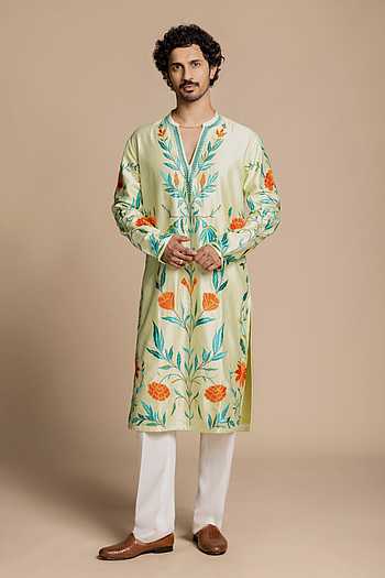 Chanderi Silk Kurta & Pant Set