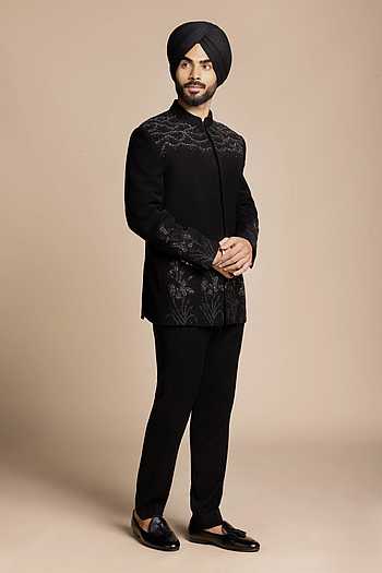 Crystal Embellished Bandhgala & Pant Set
