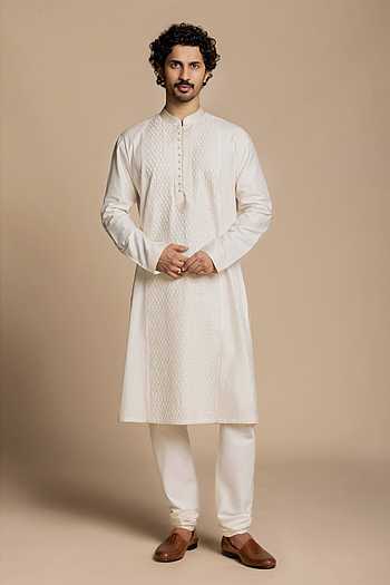 Cotton Silk Kurta & Churidar Set