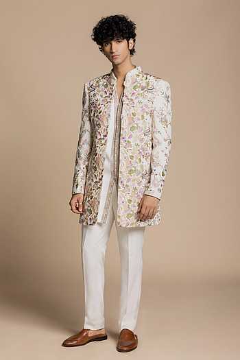 Botanical Embroidered Bandhgala Set